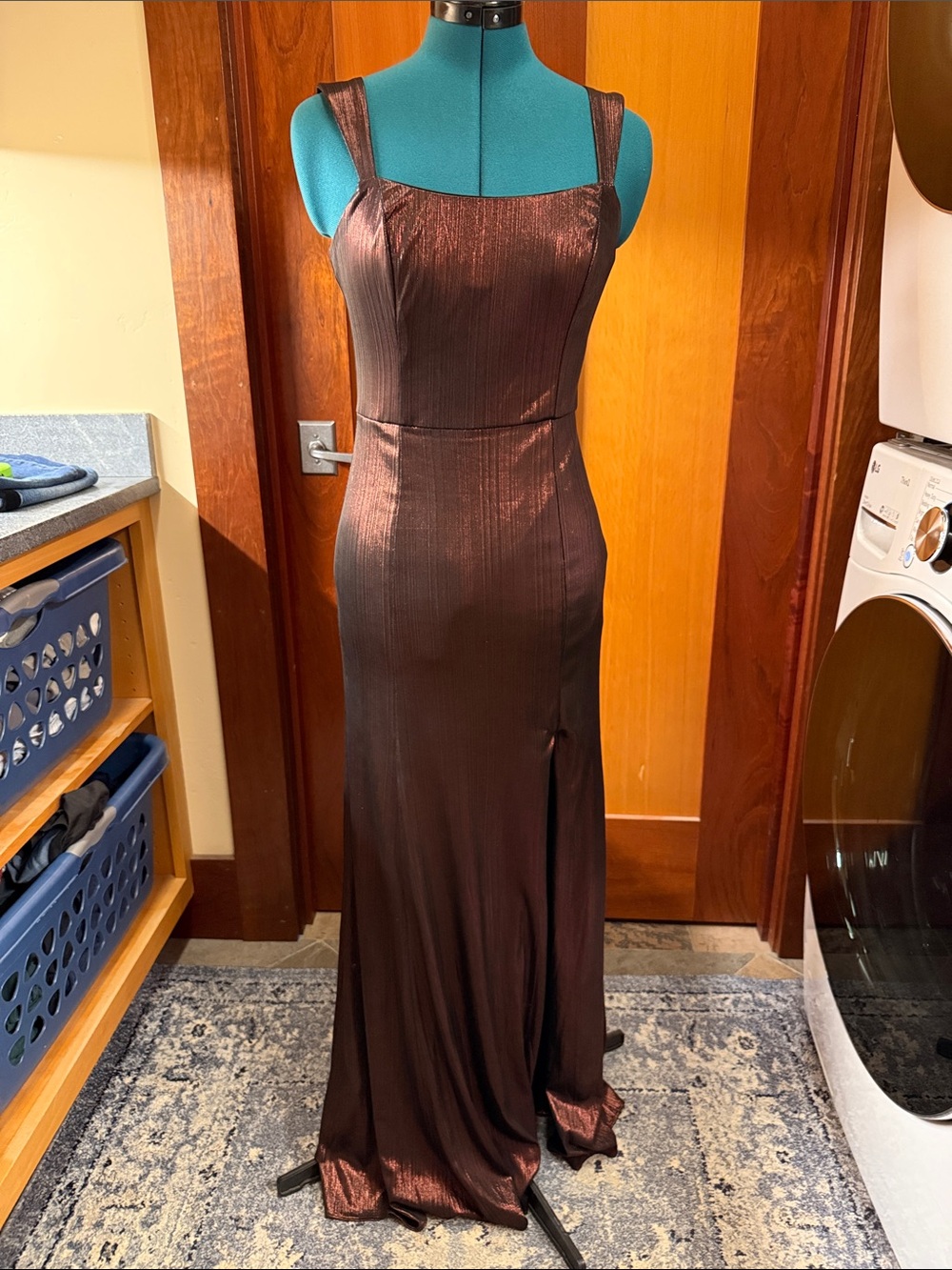 Laundry By Shelli Segal Iridescent Maxi Dress/Gown